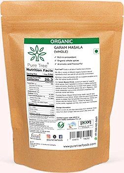Pure Tree Certified Organic Garam Masala Whole | 100 g |