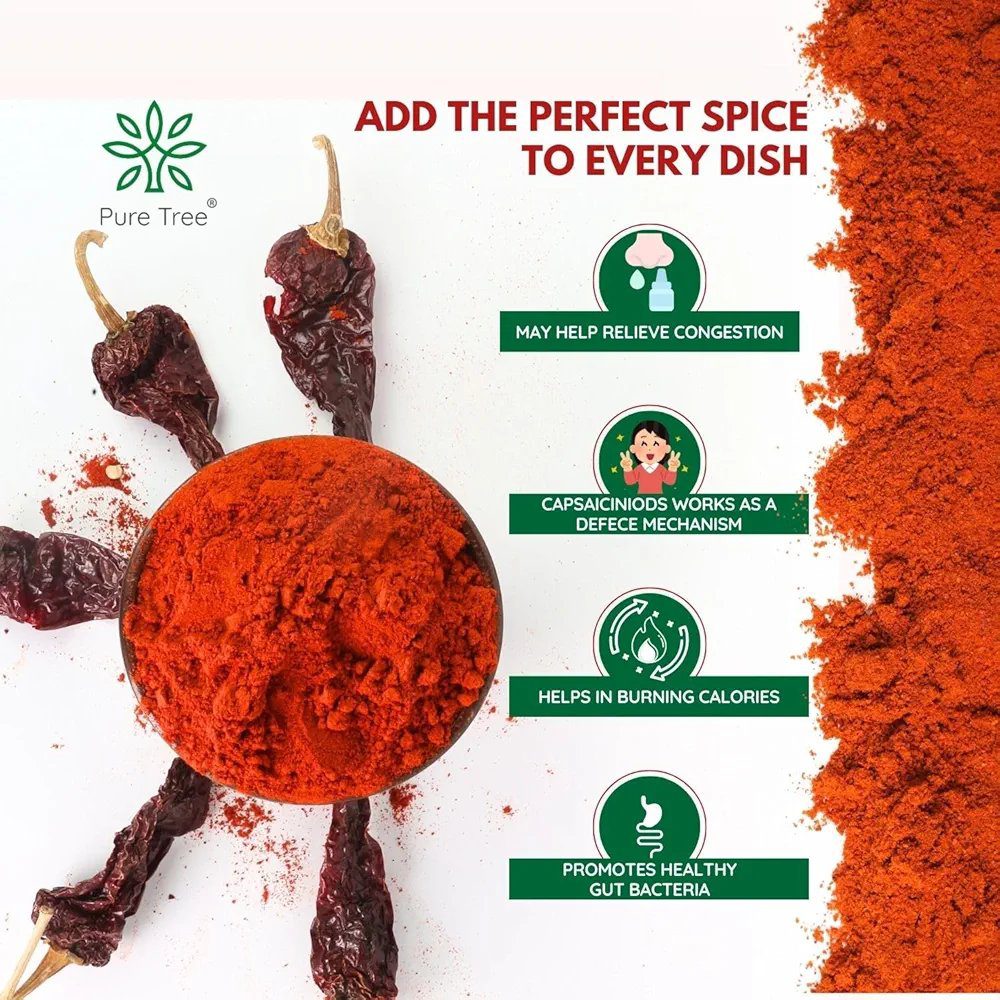 Pure Tree Certified Organic Kashmiri Lal Mirch powder 100 gms