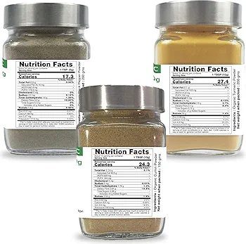 Pure Tree Certified Organic Black Pepper 200g, Turmeric 200g, Cumin Powder 150g |