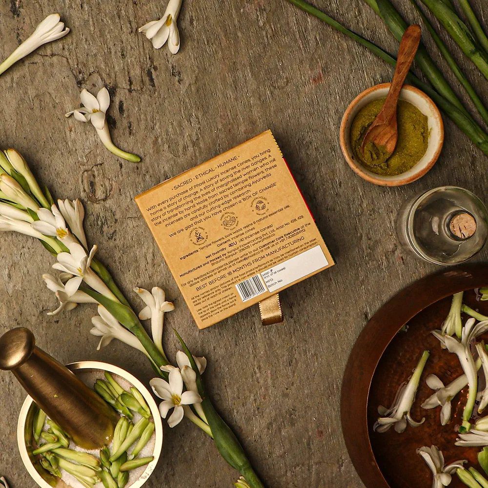 PHOOL LUXURY INCENSE Natural Incense Cones (Bundle Pack of 4)