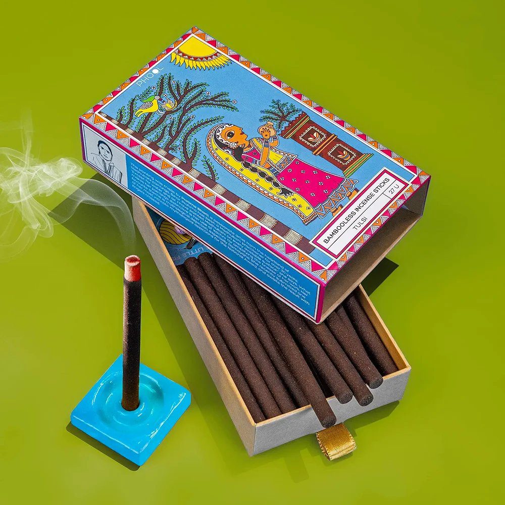 PHOOL LUXURY INCENSE Bambooless Incense Sticks - Tulsi