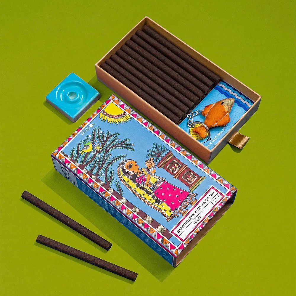 PHOOL LUXURY INCENSE Bambooless Incense Sticks - Tulsi