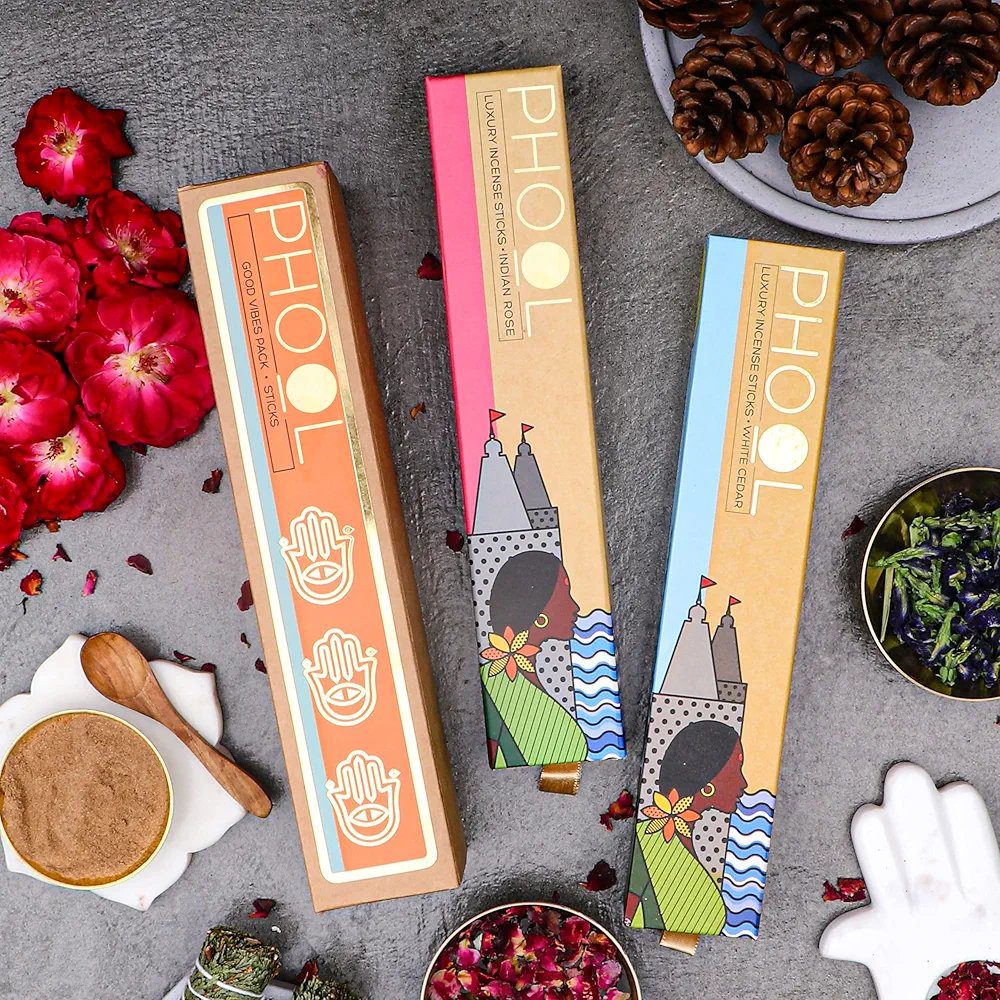 PHOOL LUXURY INCENSE Good Vibes Pack Of 2