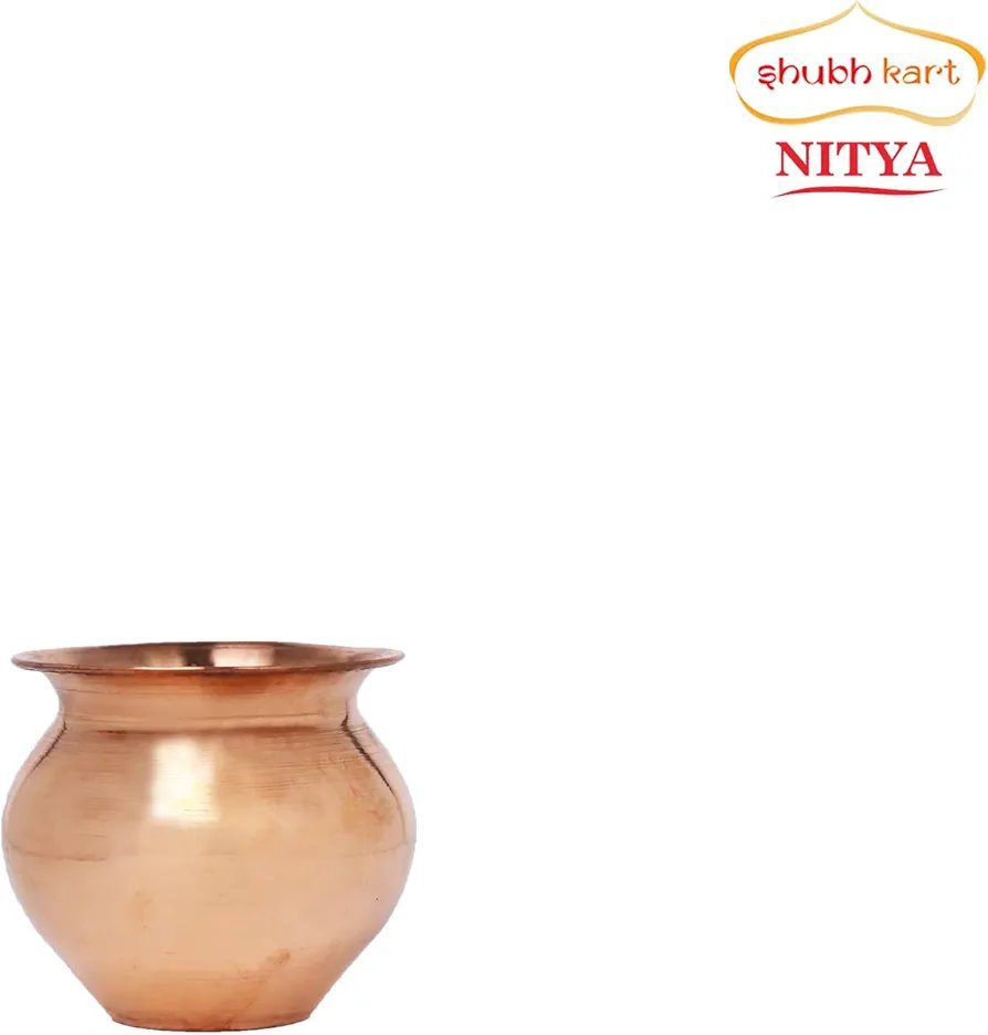 Shubhkart Nitya Copper Kalash for Pooja Worship Temple Home