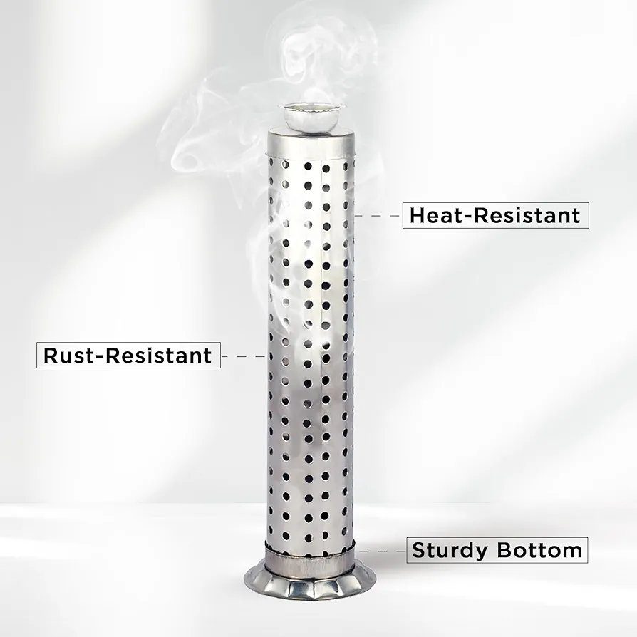 Shubhkart Nitya Stainless Steel Incense Stick Holder for Worship