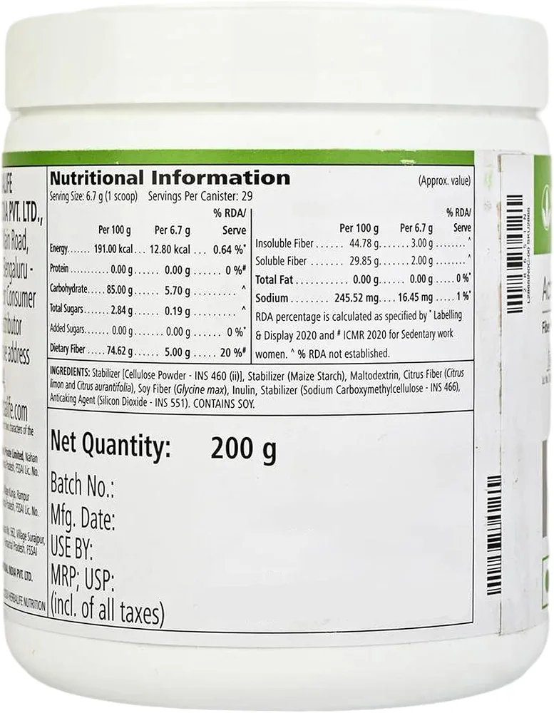 Herbalife Active Fiber Complex Powder ,Unflavored, 1 Count