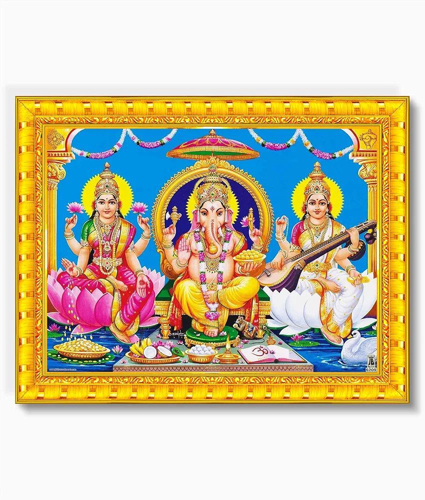 Pavan Photo Laminations Lakshmi Devi Ganesha Saraswati Ganesh