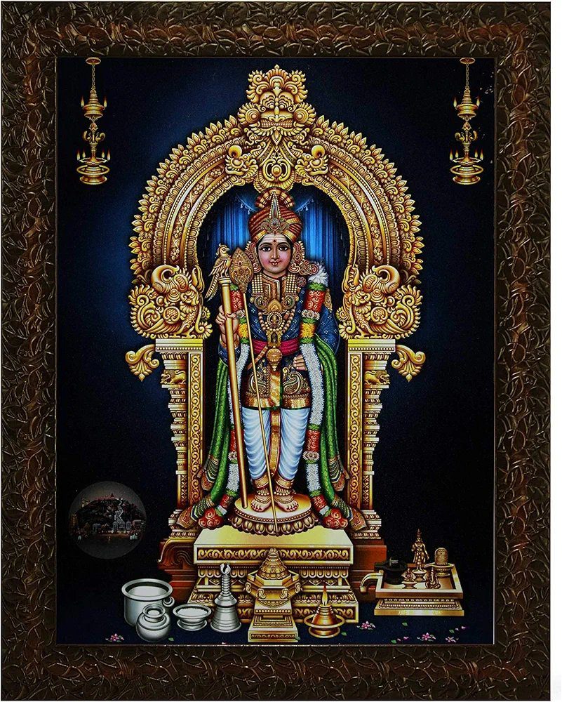 Indianara Religious Painting -Synthetic Wood, 27x30.5x1cm, Multicolour (GBN1)