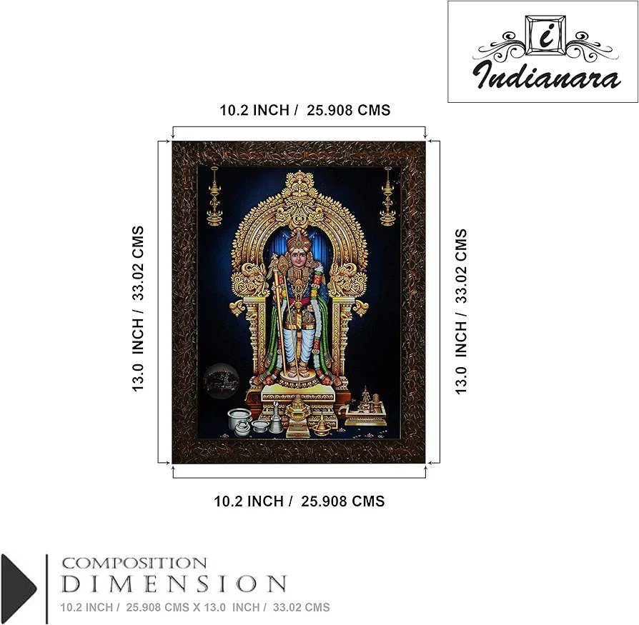 Indianara Religious Painting -Synthetic Wood, 27x30.5x1cm, Multicolour (GBN1)