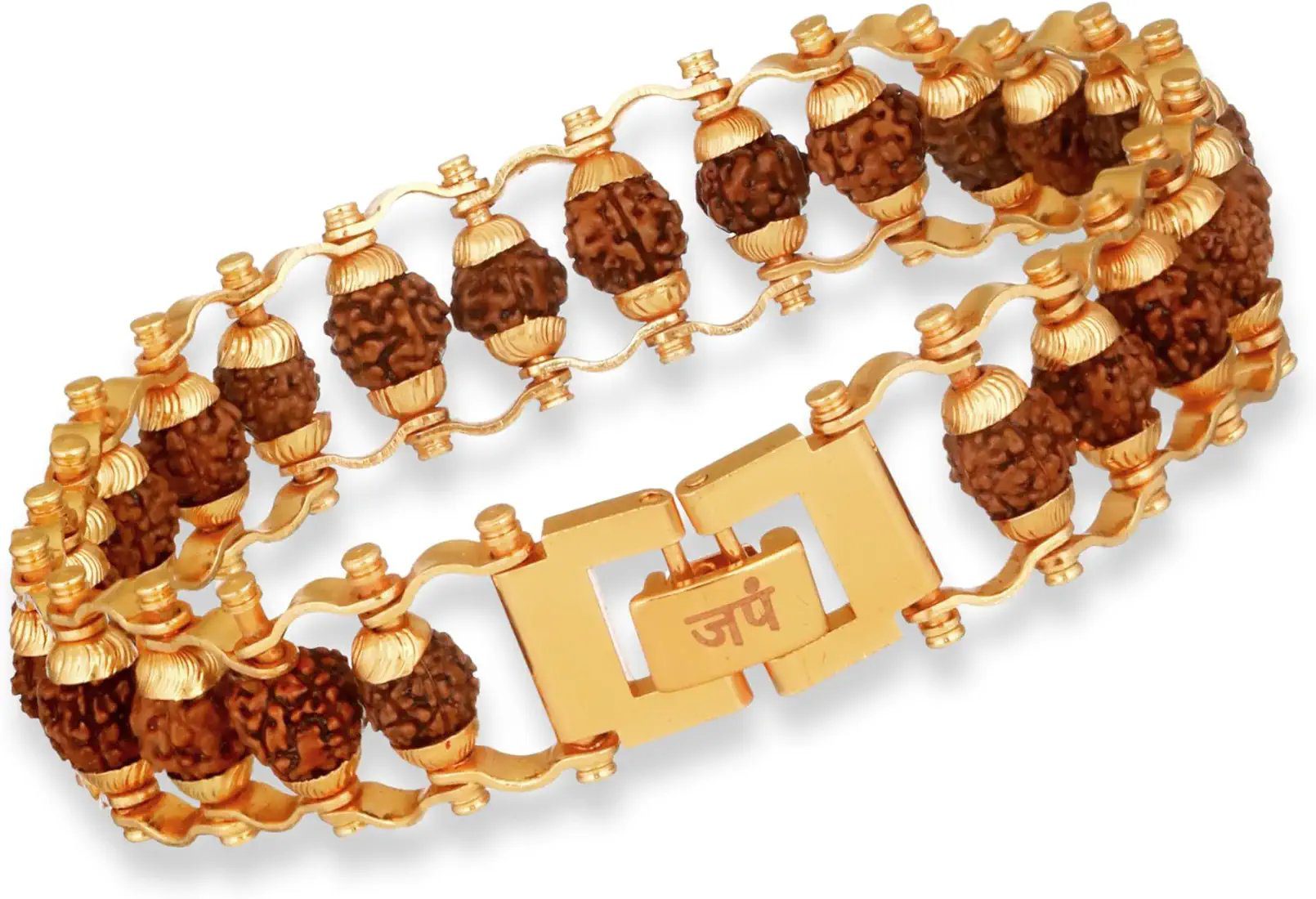 Japam Gold Plated Modern Rudraksha Bracelet