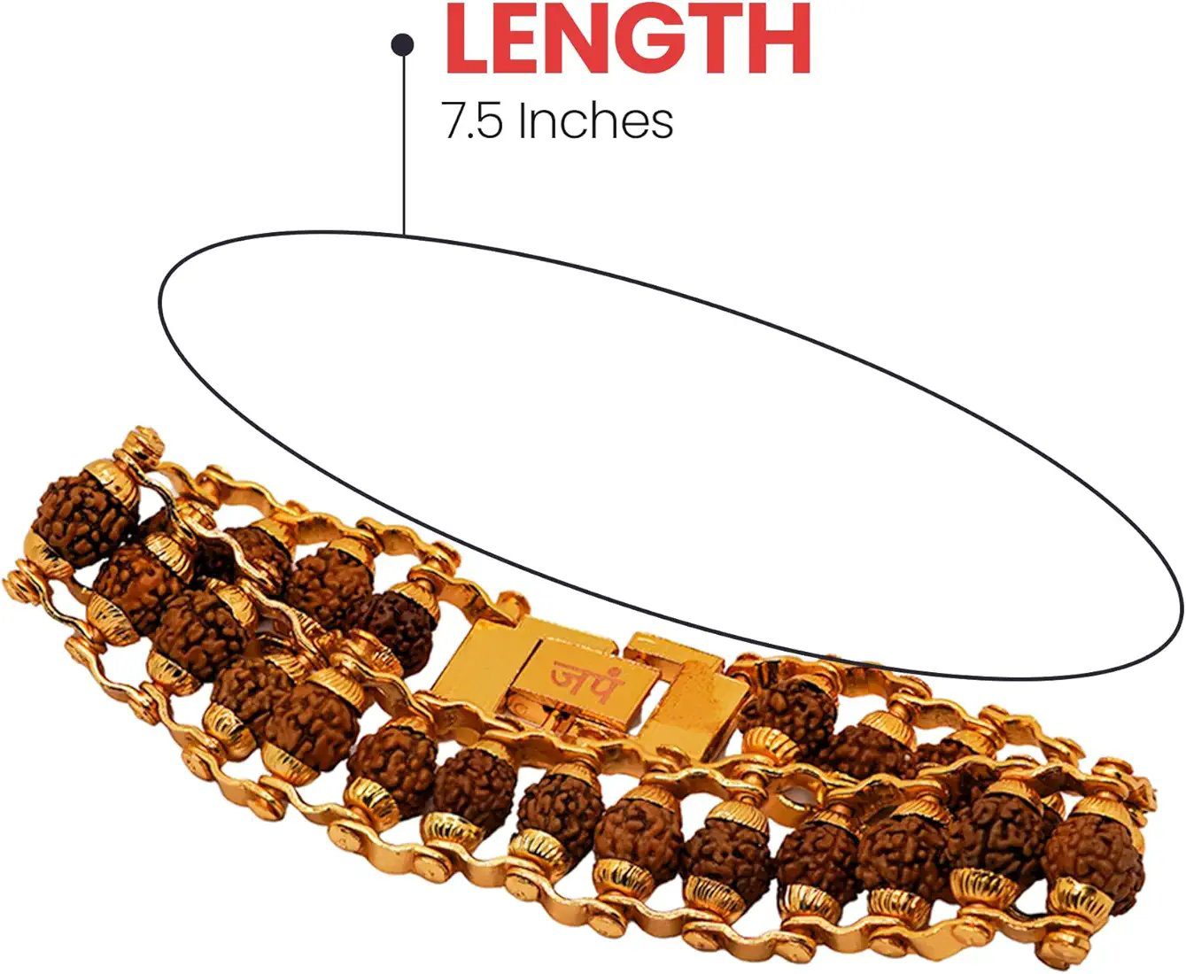 Japam Gold Plated Modern Rudraksha Bracelet