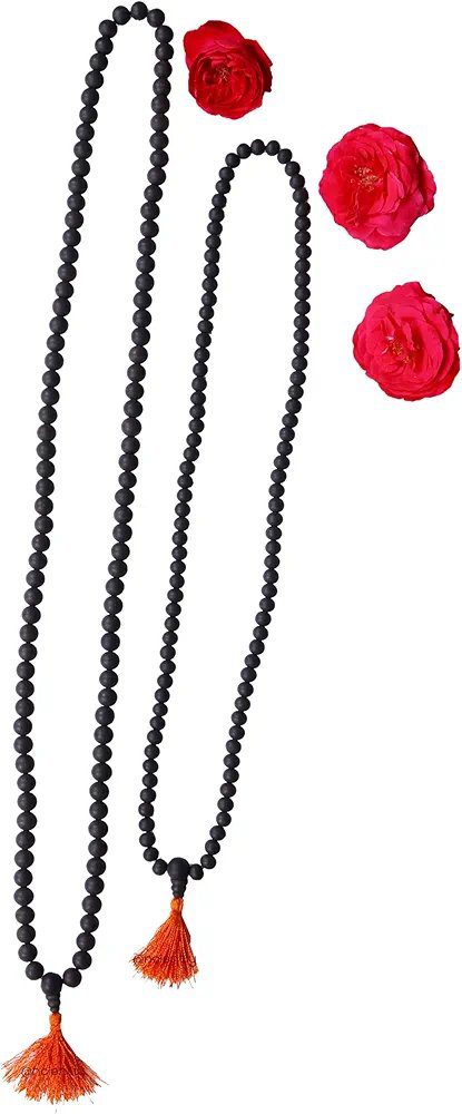 anciently Men 100% Natural Unpolished Karungali Malai Original Karungali Malai 8Mm-Natural Black Ebony Wood Mala
