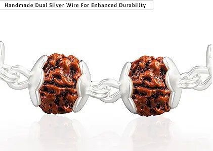 Njels 925 BIS Hallmark Silver Original Rudraksha Mala for Men | Copy