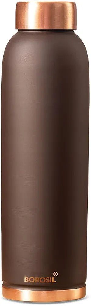 BOROSIL 100% Pure Copper Colour Copper bottle 1 Litre Brown