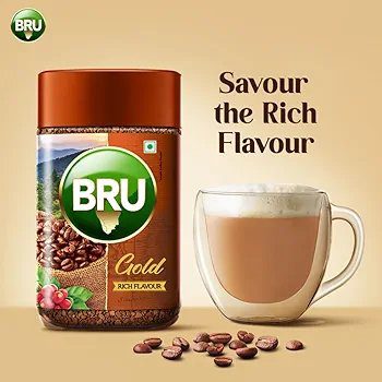 Bru Gold|Premium Freeze Dried Coffee Powder Bottle| Experience Intense Coffee Taste|Aromatic Instant Coffee|100 Gram