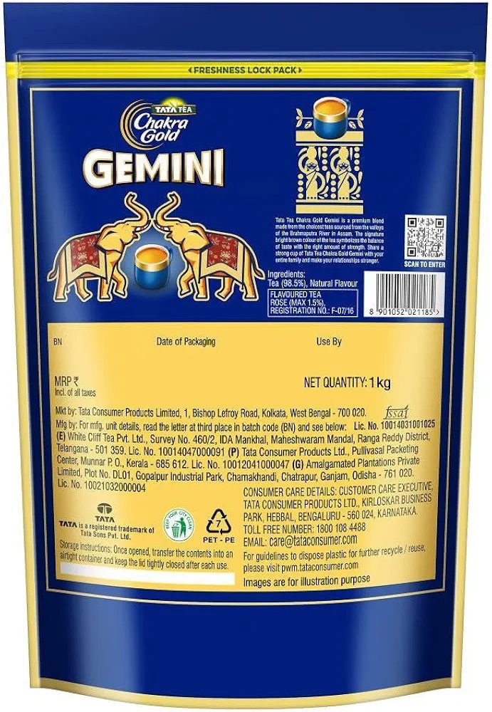 Tata Tea Gemini | Strong Assam Tea | Black Tea | 1kg