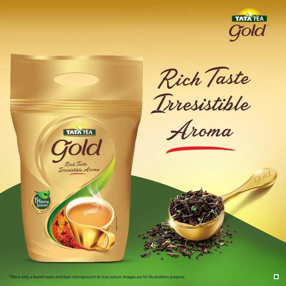 Tata Tea Gold 1kg, Premium Assam Teas With Gently Rolled Aromatic Long Loose Leaves, Rich &amp; Aromatic Chai, Black Tea