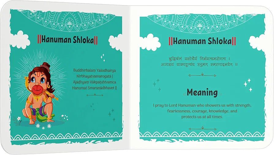 Shlokas and Mantras For Kids Illustrated Padded Board Book Learn About India's Rich Culture and Tradition In Three Languages