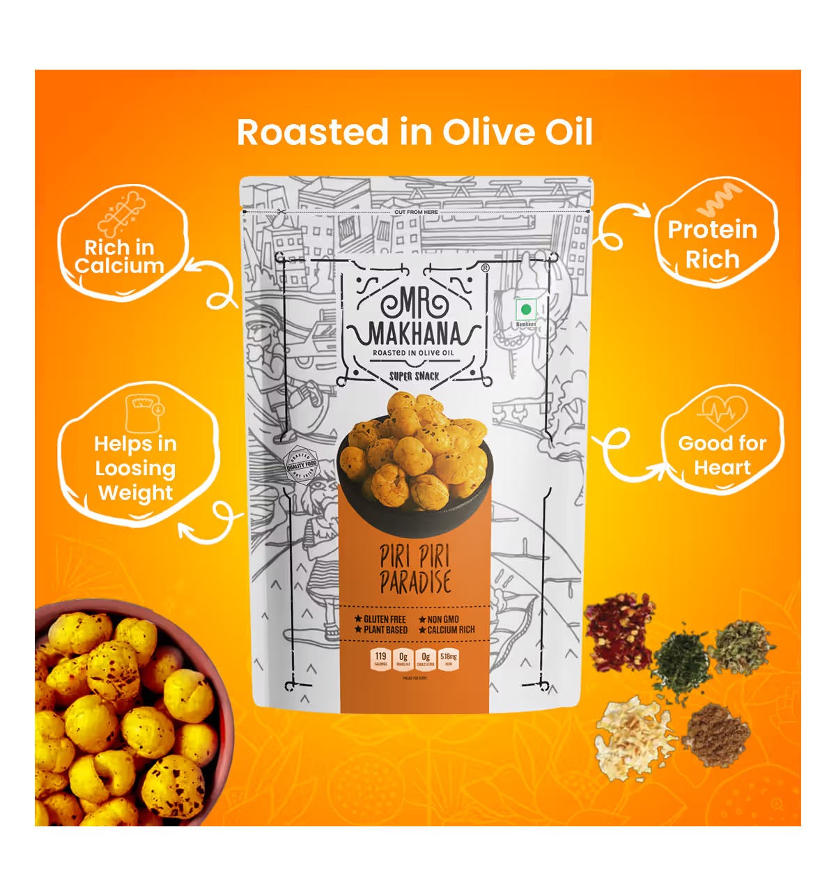 Mr Makhana Piri Piri Paradise 55 grams