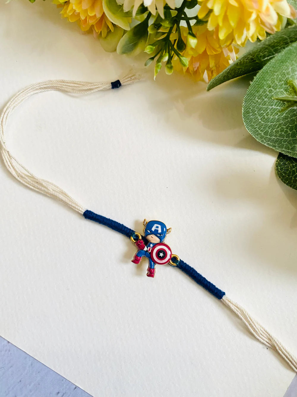 Bhai Bhabhi Evil Eye Rakhi & Captain America Kids Rakhi