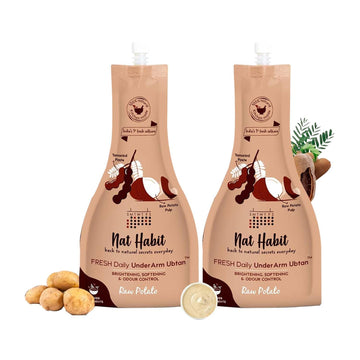 Nat Habit Raw Potato Underarm Ubtan & Scrub -(40gm X Pack Of 2)