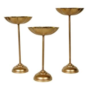 LUXURY LODGE Luxury Lodge Urli Bowl Tealight Holder Set of 3 for Décor