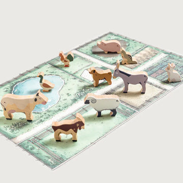 Gubbachhi Once Upon A Farm - 10 Animals, Play Mat & Story Booklet