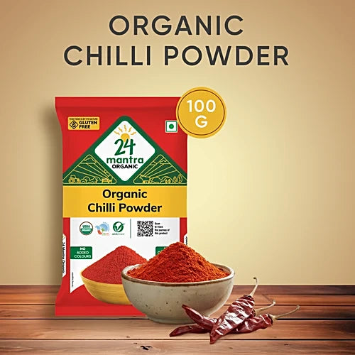 24 Mantra Organic Chilli Powder, 100 g Pouch