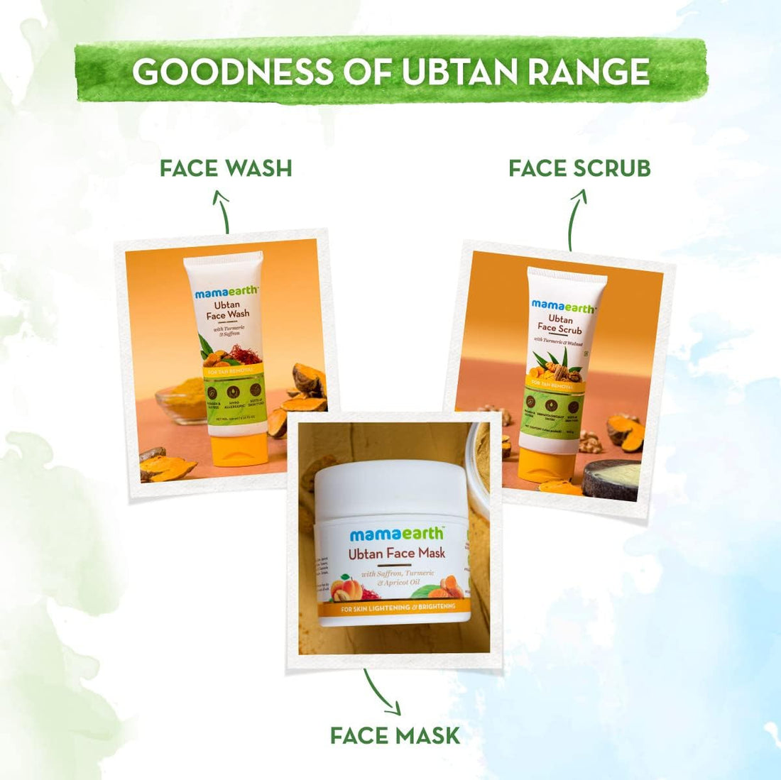 Mamaearth Bridal Facial Kit(Ubtan face Wash, Ubtan Face Mask &amp; Ubtan Face Scrub Combo)