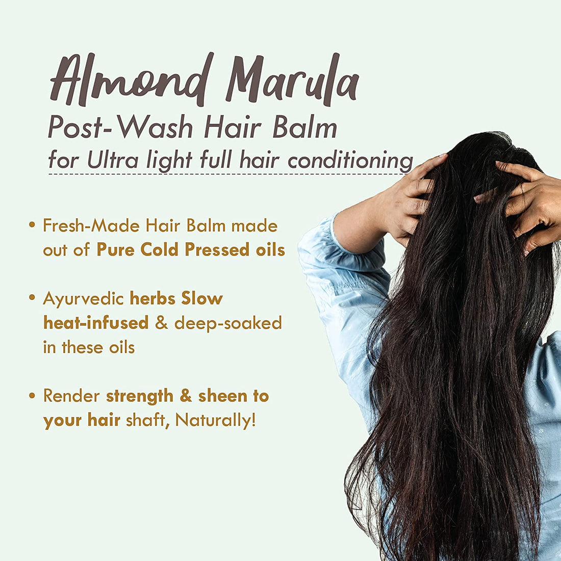 Nat Habit Almond Marula Hair Balm For Men & Women Split Ends - 25ml