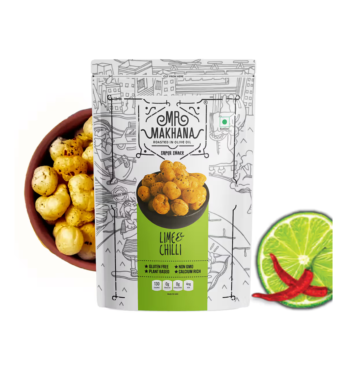 Mr Makhana Lime Chilli 55grms