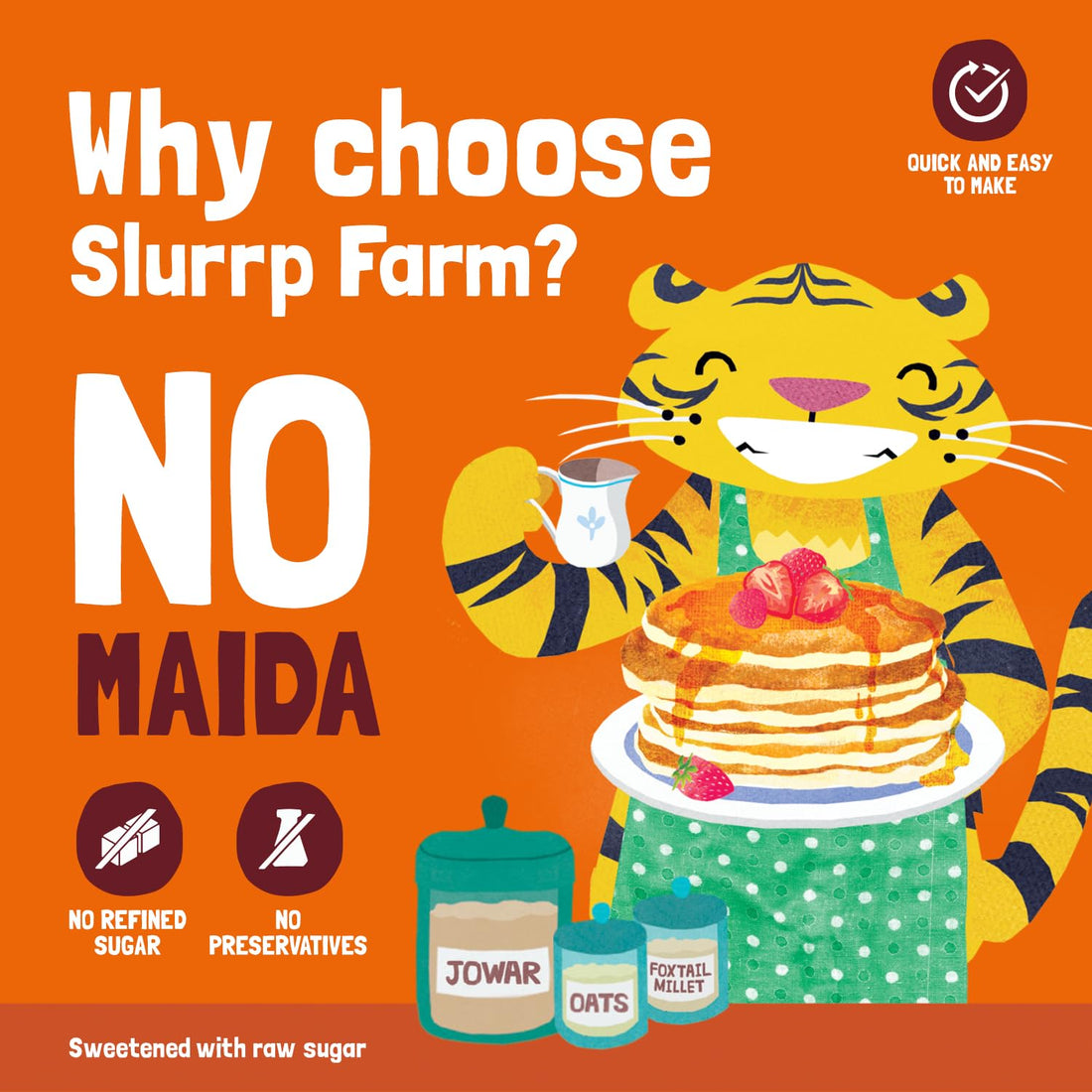 Slurrp Farm Classic Millet Pancake Mix, 150G