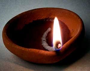 Pure Source India Natural Clay Traditional Diwali Ke Diye - set of 12