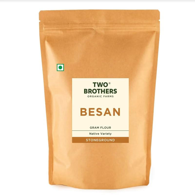 Two Brothers Organic Farms Besan Flour (1KG)| Gram Flour | Stoneground