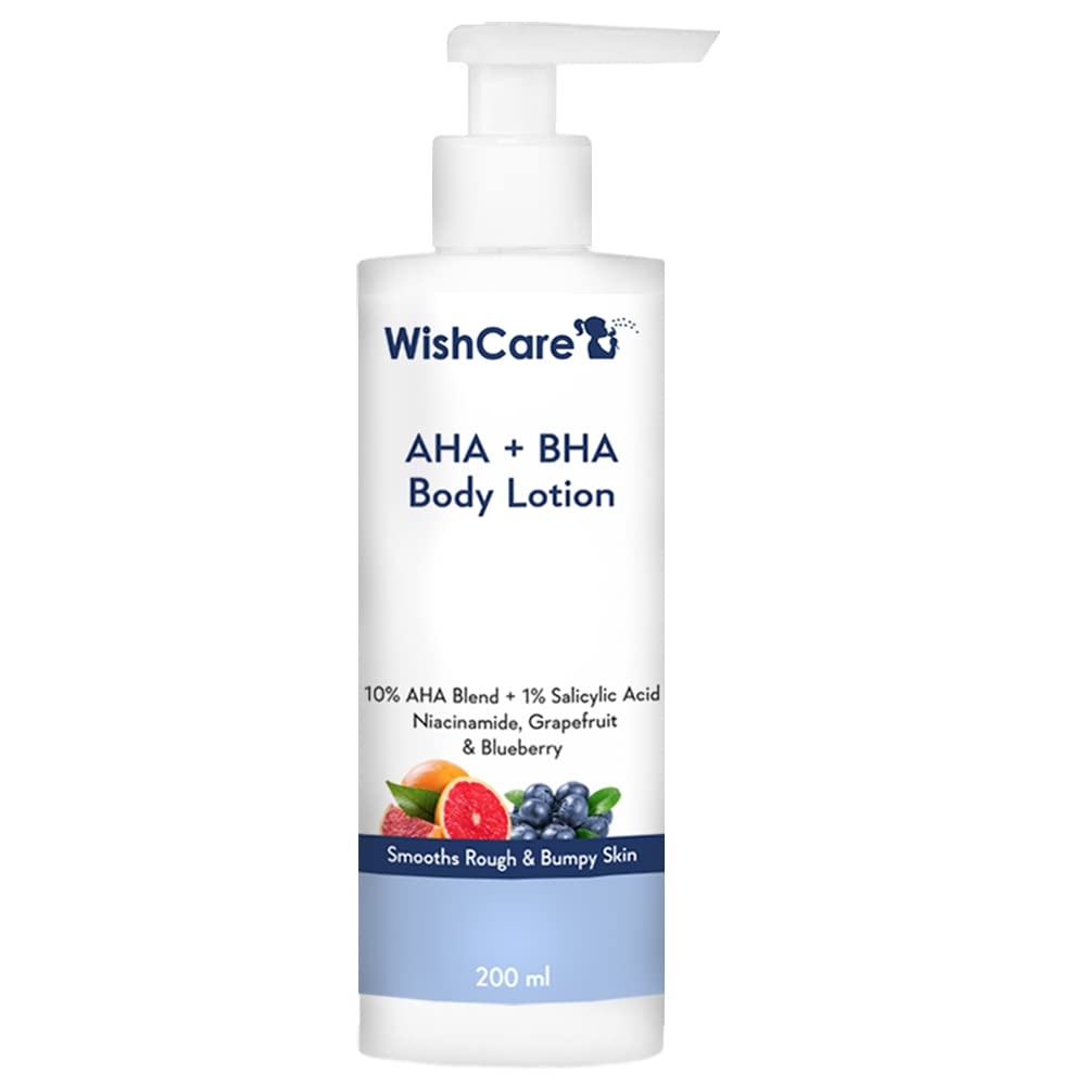 WishCare 10% AHA + 1% BHA Body Lotion for Men & Women 200ml
