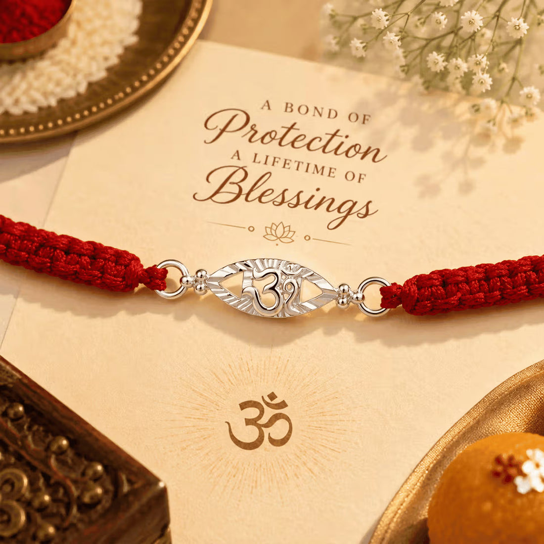Kalyan Jewellers Evil eye - 925 Sterling silver Rakhi