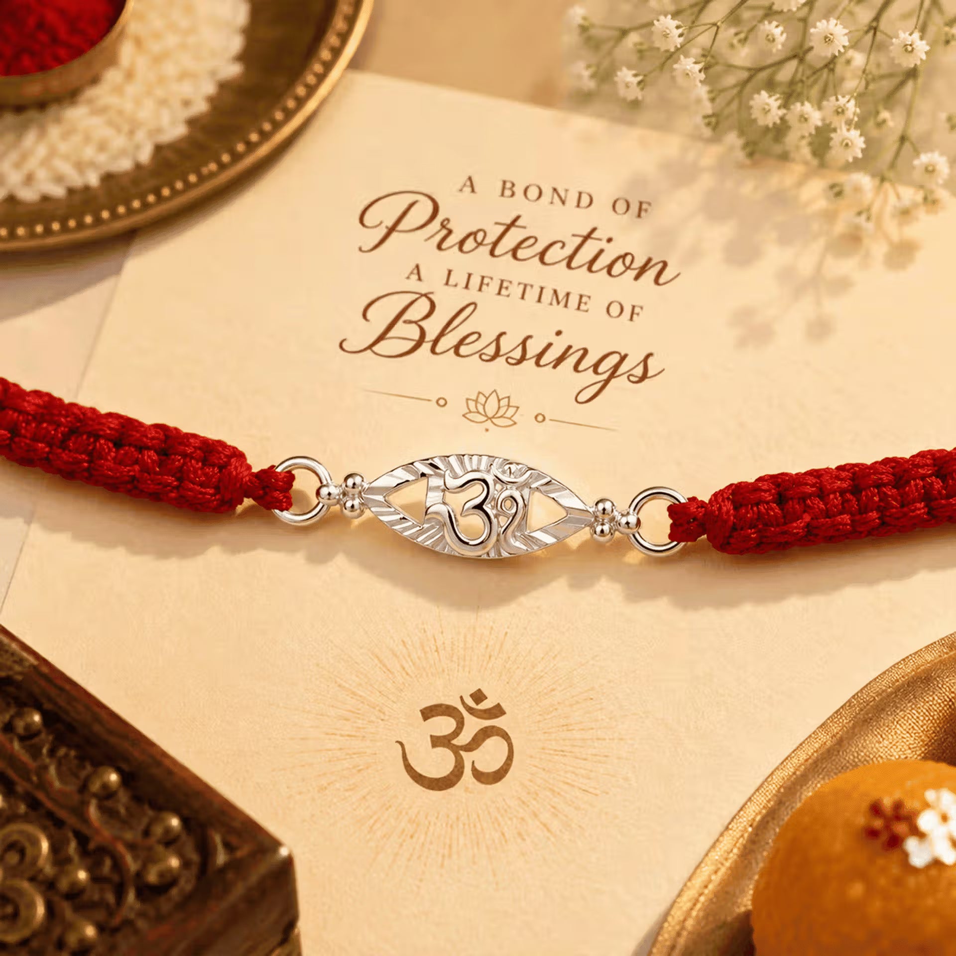 Kalyan Jewellers Evil eye - 925 Sterling silver Rakhi