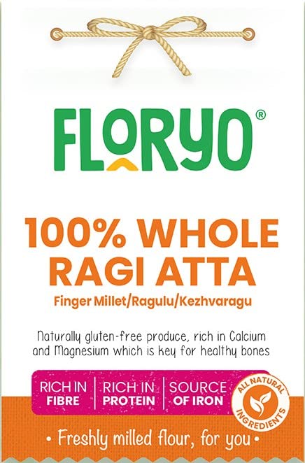 Floryo 100% Pure Whole Ragi Atta/Nachni (Finger Millet Flour)