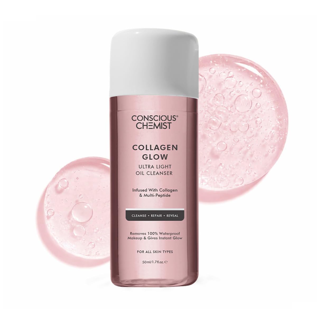 Conscious Chemist® Collagen Glow Ultra Light Oil Cleanser | 50ml