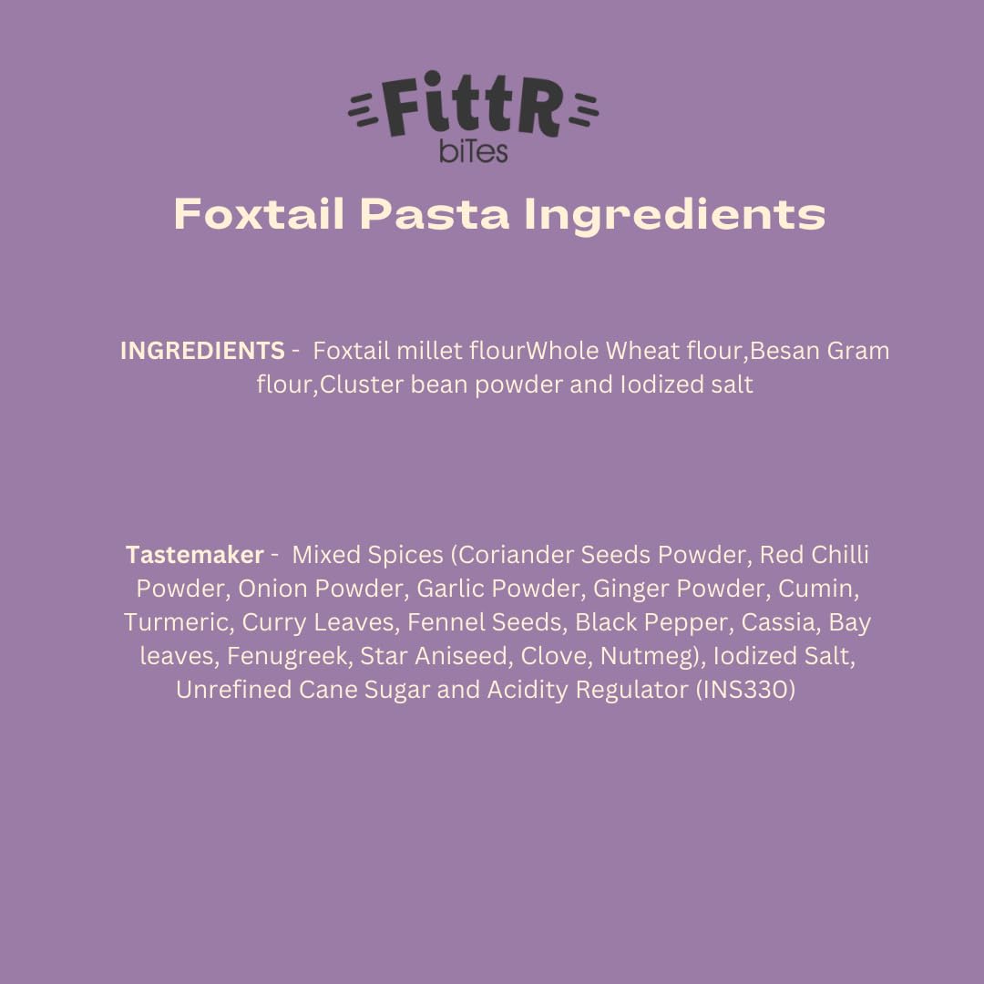 FittR Bites Foxtail Millet Pasta - 360 Grams