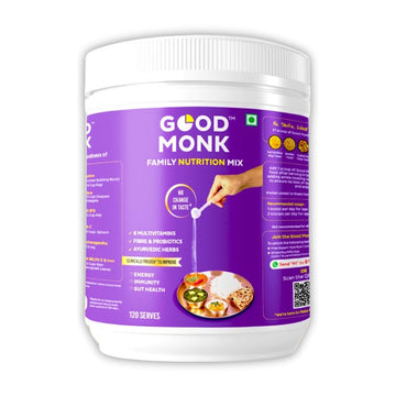 Good Monk Multivitamin, Probiotic & Fibre Mix 120 Serves Value Pack Jar 250 gm