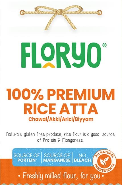 Floryo Premium 100% Natural Rice Atta- 500gm Pack