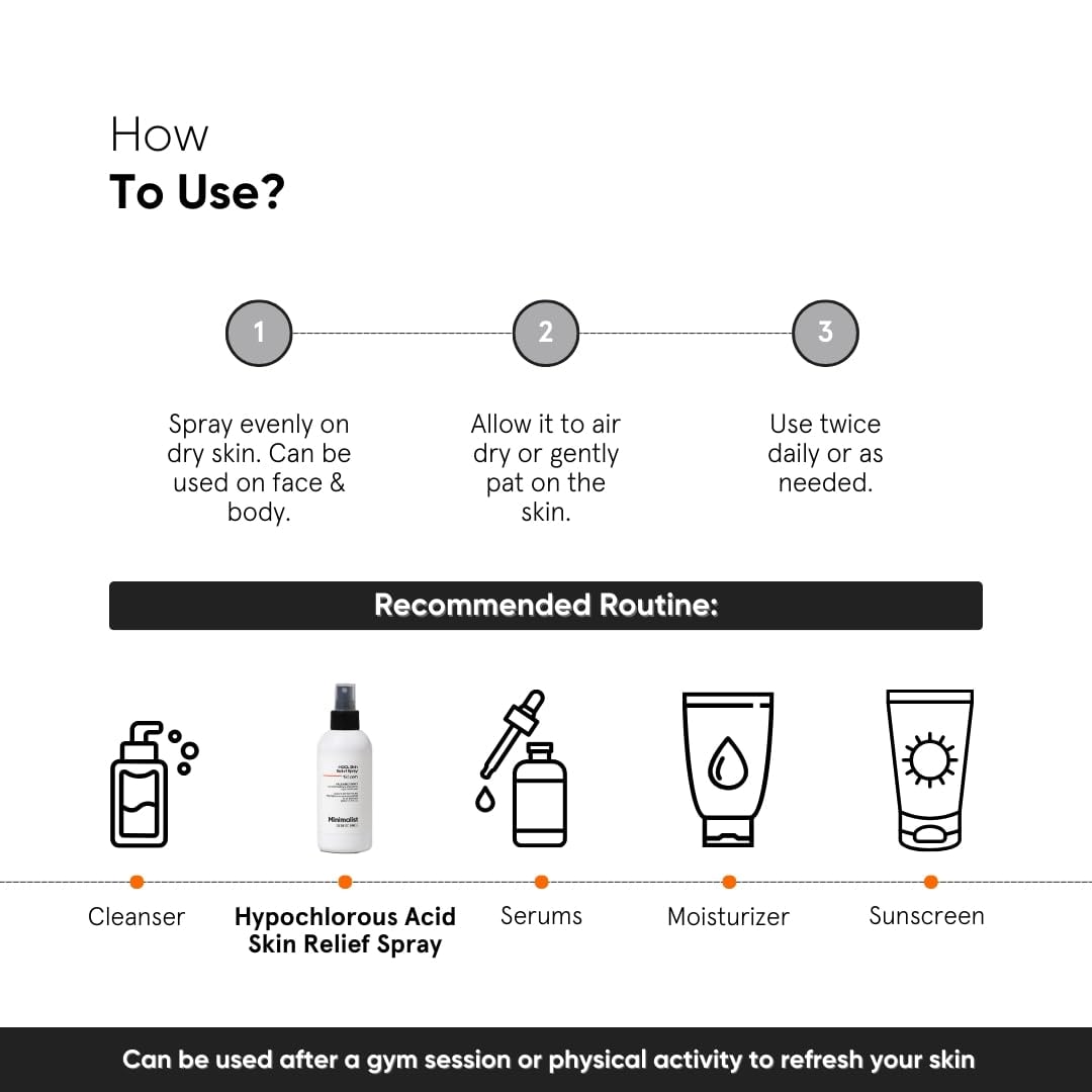 Minimalist Anti-Acne HOCL Face & Body Spray For Skin Relief| 220 ml