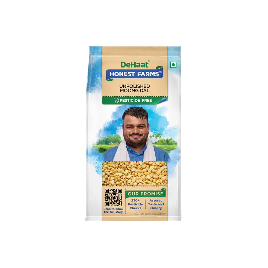 DeHaat Honest Farms Pesticide Free Unpolished Moong Dal 500 GM