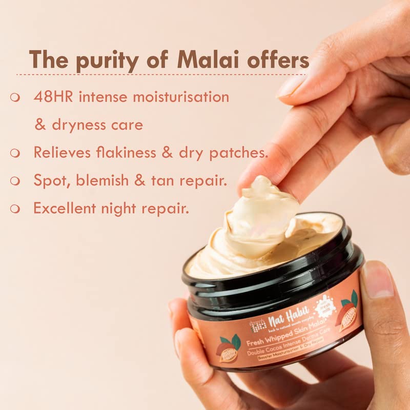 Nat Habit Double Cocoa Moisturiser, Skin Malai - 120ml