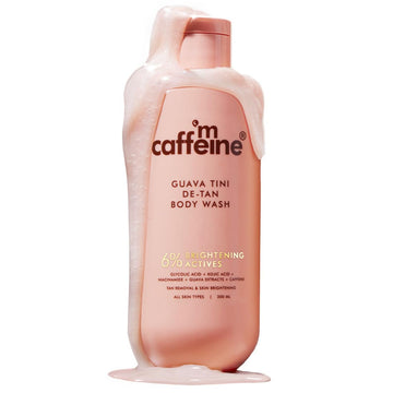 mCaffeine 1% Glycolic Detan Body Wash Tangy Guava 300ml