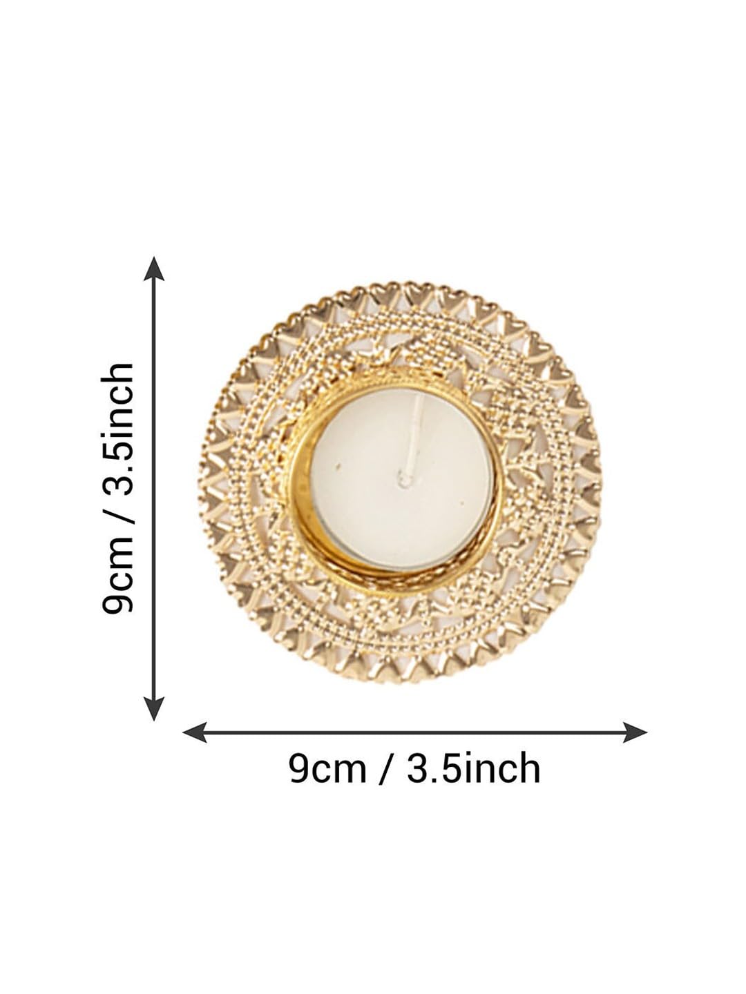TIED RIBBONS Set of 6 Florals Tealight Candle Holders for Diyas