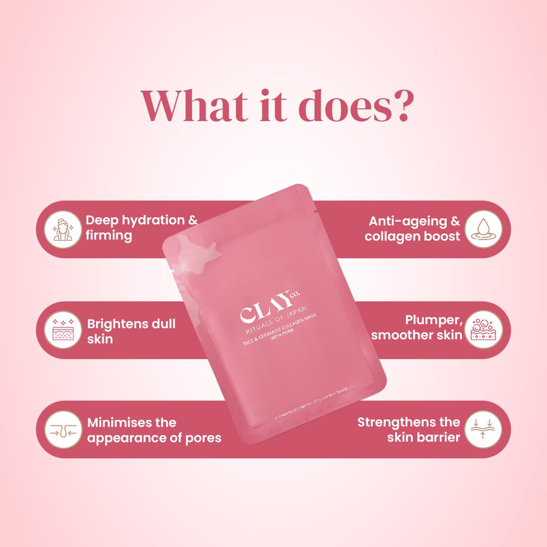 ClayCo Rice & Ceramide Collagen Sheet Mask - 35g