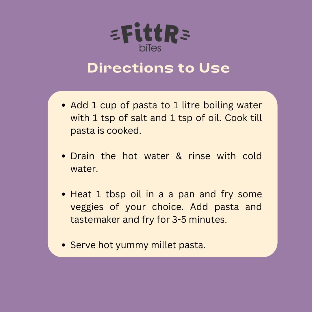 FittR Bites Foxtail Millet Pasta - 360 Grams