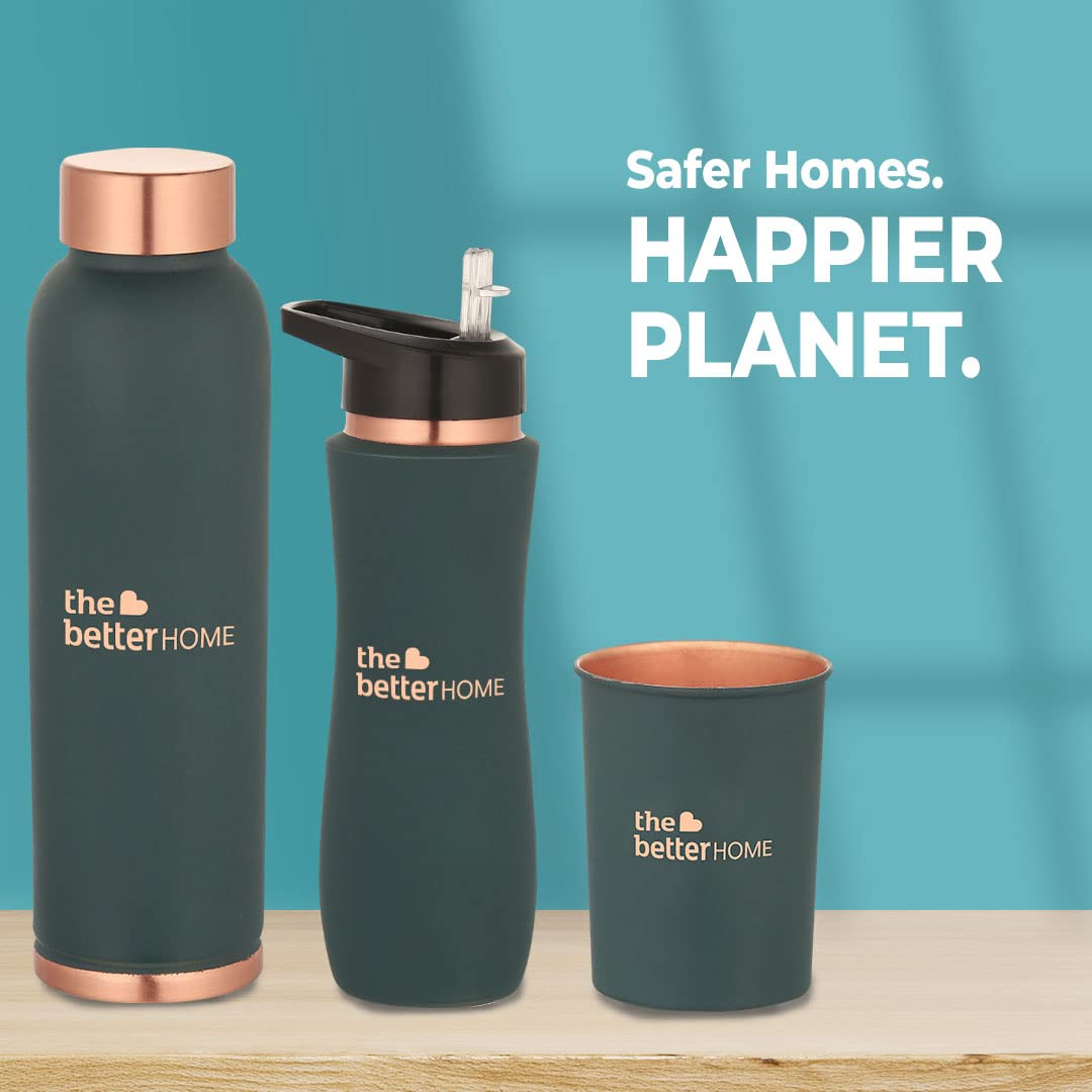 The Better Home Copper Water Bottle with Sipper (700ml)